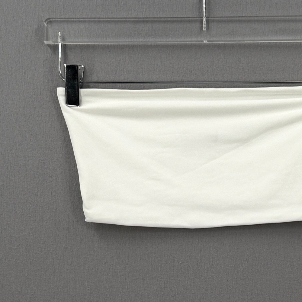 ENZA COSTA Essential Bandeau Top Womens Small White Minimalist Quiet Luxury NEW - Picture 8 of 16